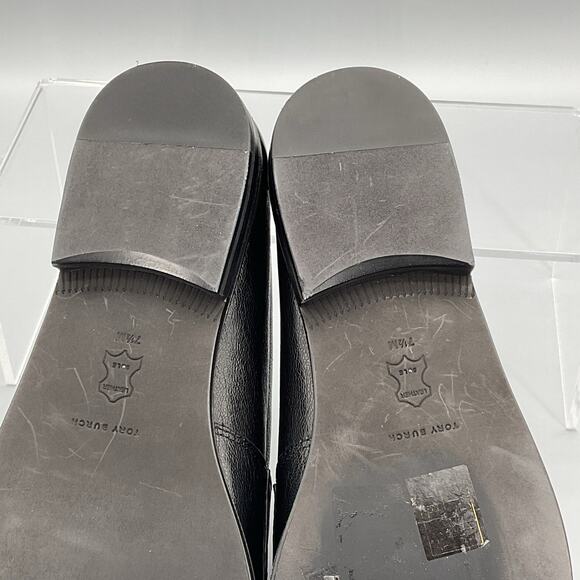 NEW Tory Burch Women’s Classic Goat Leather Loafers Black Size 7.5M - Picture 9 of 10
